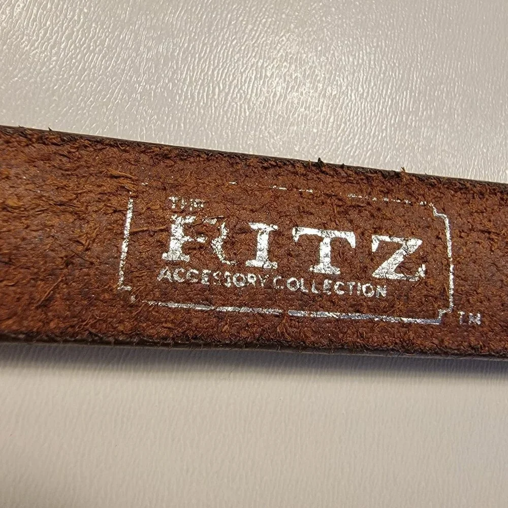 Vintage Ritz‎ Belt Women Size M Leather Buckle Skinny Accessory Collection